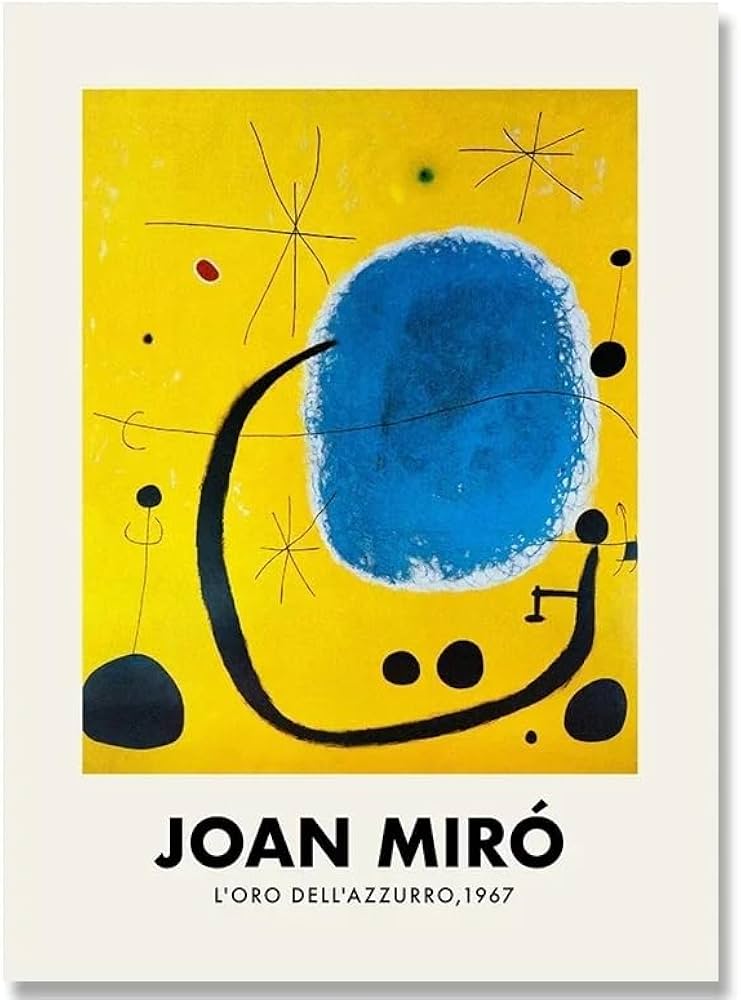 Amazon.com: WDHBI HEKA Joan Miro Yellow Posters Joan Miro Prints